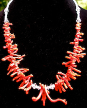 Carly's Fire Coral Bridesmaid Necklace